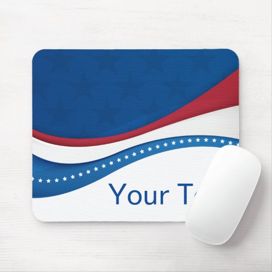 US Flagge wirbeln patrootisch Mousepad (Mit Mouse)