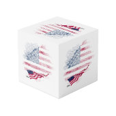 US-Flagge Würfel (Rückseite Schrägansicht)