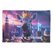 US Flagge Zebra Zanzibar Kissenbezug (Rückseite-Links)