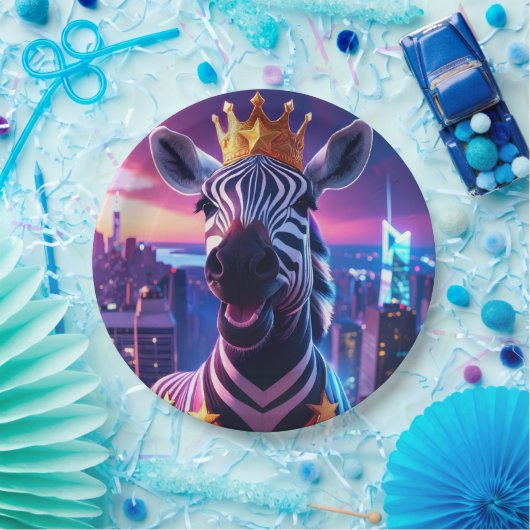 US Flagge Zebra Zanzibar Pappteller (Party)