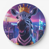 US Flagge Zebra Zanzibar Pappteller (Vorderseite)