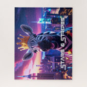 US Flagge Zebra Zanzibar Puzzle (Vertikal)