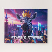 US Flagge Zebra Zanzibar Puzzle (Horizontal)