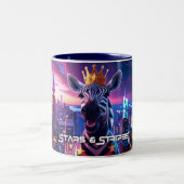 US Flagge Zebra Zanzibar Zweifarbige Tasse (Mittel)