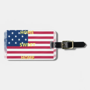 US-Flagge "Zuhause Sweet Zuhause" Art Print Gepäckanhänger
