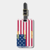 US-Flagge "Zuhause Sweet Zuhause" Art Print Gepäckanhänger (Vorderseite vertikal)