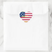 US-Flagge "Zuhause Sweet Zuhause" Art Print Herz-Aufkleber (Tasche)