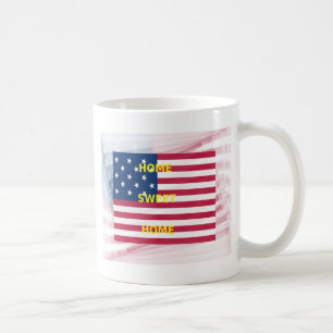 US-Flagge "Zuhause Sweet Zuhause" Art Print Kaffeetasse