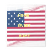 US-Flagge "Zuhause Sweet Zuhause" Art Print Notizblock (Vorderseite)