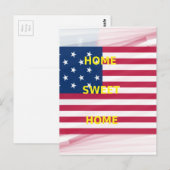US-Flagge "Zuhause Sweet Zuhause" Art Print Postkarte (Vorne/Hinten)