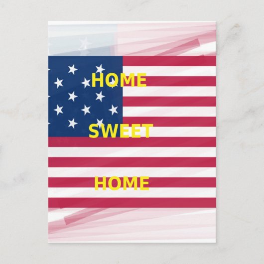 US-Flagge "Zuhause Sweet Zuhause" Art Print Postkarte (Vorderseite)