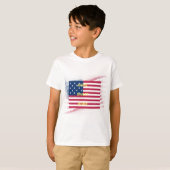US-Flagge "Zuhause Sweet Zuhause" Art Print T-Shirt (Vorne ganz)