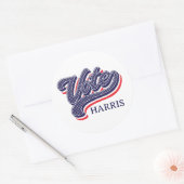 US Flagge zur personalisierten Wahl Runder Aufkleber (Umschlag)