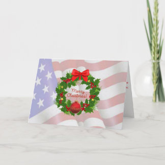 US-Flaggen-frohe Weihnacht-Karte Feiertagskarte