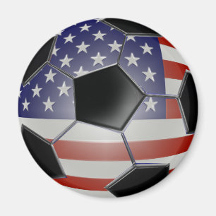 US-Flaggen-Fußball Magnet