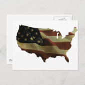 US-Flaggen-/-kartengeschenke, addieren Ihre Postkarte (Vorne/Hinten)