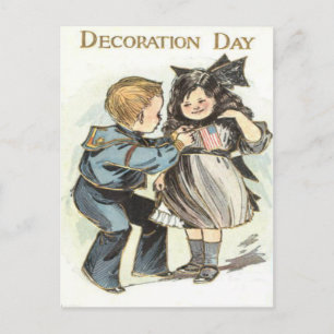 US-Flaggen-Kinder-Uniform-Dekorationstag Postkarte