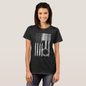 US-Flaggen-Kolben-Muskelauto 2 T-Shirt (Vorne ganz)