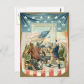 US-Flaggen-Kongreß zuerst Juli 4. Postkarte (Vorne/Hinten)