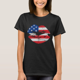 US-Flaggen-LippenT - Shirt