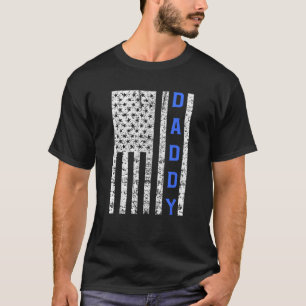 US-Flaggen-Polizei-Vater-Geschenk für Cop-Vaters-T T-Shirt