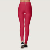 US-Flaggen Rot Solid Schlicht Color Leggings (Rückseite)