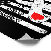 US-Flaggen-Schleife Typ-1-Diabetes-Bewusstsein Dia Poster (Ecke)