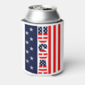 US-Flaggen und -Streifen nach Maß Dosenkühler (Kanne Rückseite)