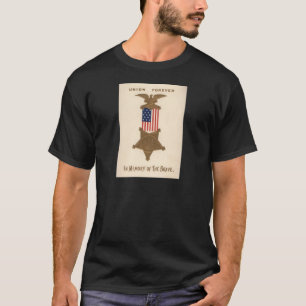 US-Flaggen-Union-Bürgerkriegsmedaille-Adler T-Shirt