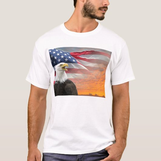 US-Flaggenadler T-Shirt (Vorderseite)