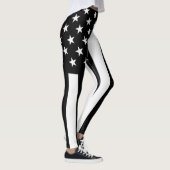 US-Flaggenamerikaner Schwarz-weiß Leggings (Rechts)