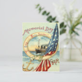 US-Flaggenanker-Blume Lebenserhaltung Postkarte (Stehend Vorderseite)