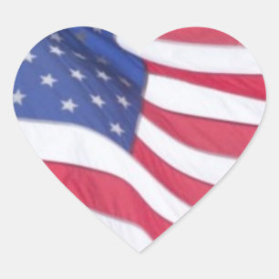 US-Flaggenaufkleber Herz-Aufkleber