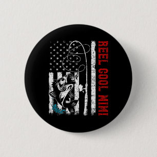 US-Flaggenfischerei Cool Mimi Fischerei Fischer Fi Button