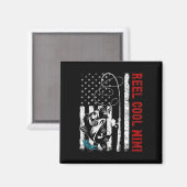 US-Flaggenfischerei Cool Mimi Fischerei Fischer Fi Magnet (Vorderseite/Rückseite)
