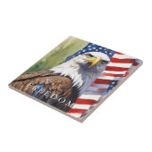 US-Flaggenfreiheit Adler Motivierend Inspiration Fliese (Seite)