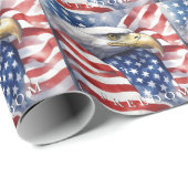 US-Flaggenfreiheit Adler Motivierend Inspiration Geschenkpapier (Rolleneckpunkt)