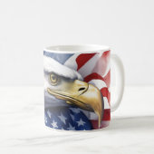 US-Flaggenfreiheit Adler Motivierend Inspiration Kaffeetasse (VorderseiteRechts)