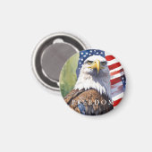US-Flaggenfreiheit Adler Motivierend Inspiration Magnet (Vorderseite/Rückseite)