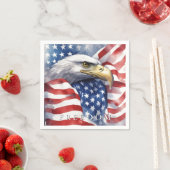 US-Flaggenfreiheit Adler Motivierend Inspiration Serviette (Beispiel)