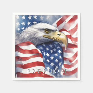 US-Flaggenfreiheit Adler Motivierend Inspiration Serviette
