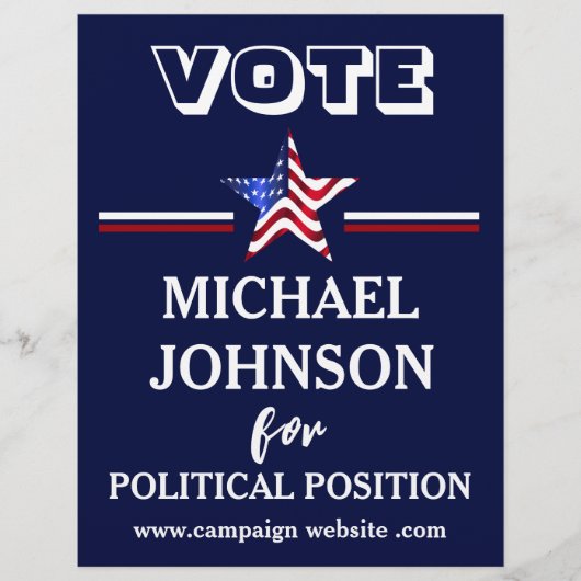 US-Flaggenkampagne Politisch Flyer (Vorne)