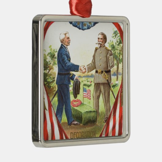 US-Flaggenkonföderale Gewerkschaft Ziviler Krieg Silbernes Ornament (Rechts)