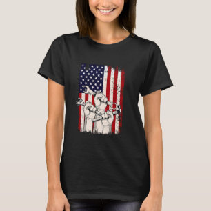 US-Flaggenkundige Arbeitskraft - Gewerkschaft am A T-Shirt
