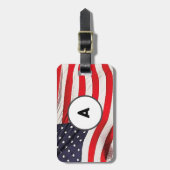 US-Flaggenmalerei Gepäckanhänger (Vorderseite vertikal)