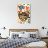 US-Flaggenmedaille Sword Rifle Wreath Leinwanddruck (Insitu (Schlafzimmer))
