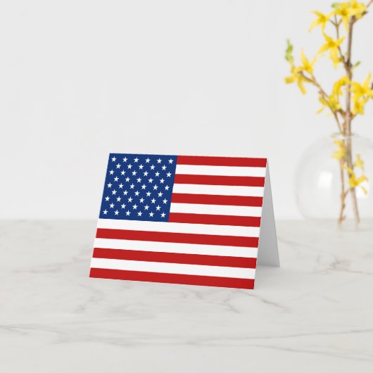 US-Flaggennotecard Karte (Gelbe Blume)