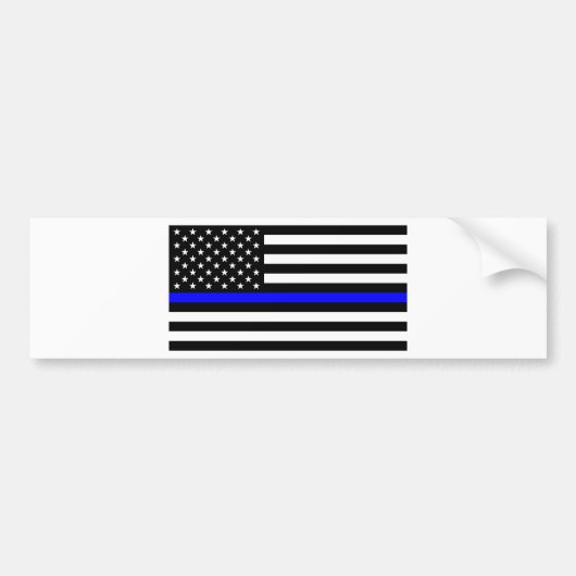 - US-Flaggenpolizei Thin Blue Line Autoaufkleber (Vorne)