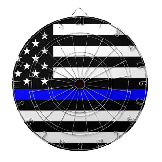 - US-Flaggenpolizei Thin Blue Line Dartscheibe (vorne)