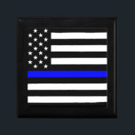 - US-Flaggenpolizei Thin Blue Line Erinnerungskiste<br><div class="desc">- US - Police Thin Blue Line American Flag.Amerikanische blaue dünne Linie,  Flagge,  Gesetz,  Offizier,  Polizeibeamte,  Polizistin,  Staat</div>